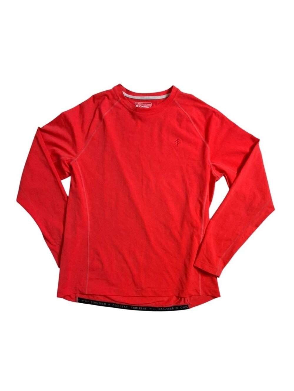 Coolibar Women's Size Large Red Hightide Long Sleeve Swim Shirt Top